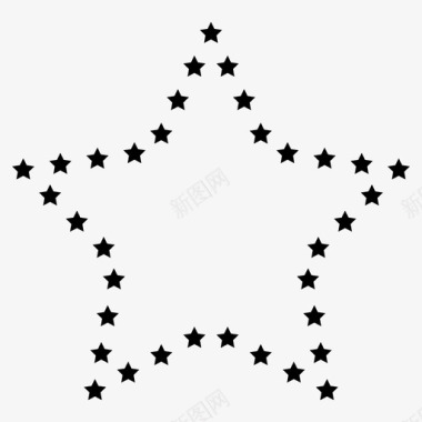 星星点轮廓图标图标
