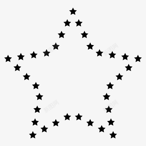 星星点轮廓图标svg_新图网 https://ixintu.com 形状 星星 点 轮廓
