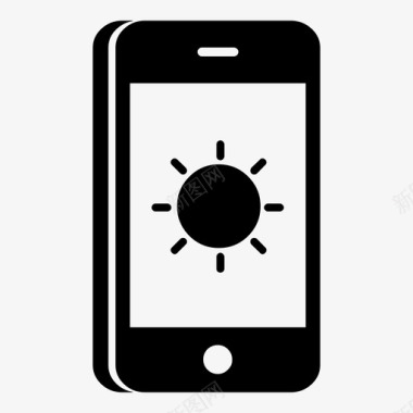 智能手机手机sun图标图标