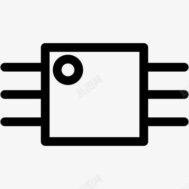 集成电路cpu微控制器图标图标