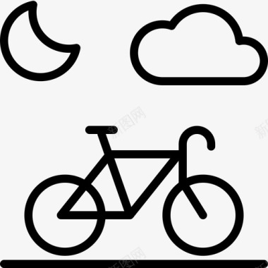 自行车云彩开车图标图标