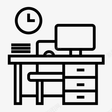 办公桌家具项目管理图标图标