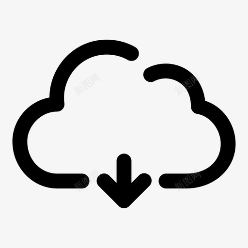 向下箭头云数据图标svg_新图网 https://ixintu.com 下载 云下载 云数据 发送 向下箭头 计算机