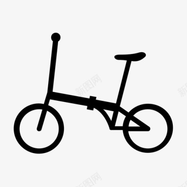 折叠自行车自行车骑行图标图标