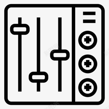 混音器控制dj图标图标