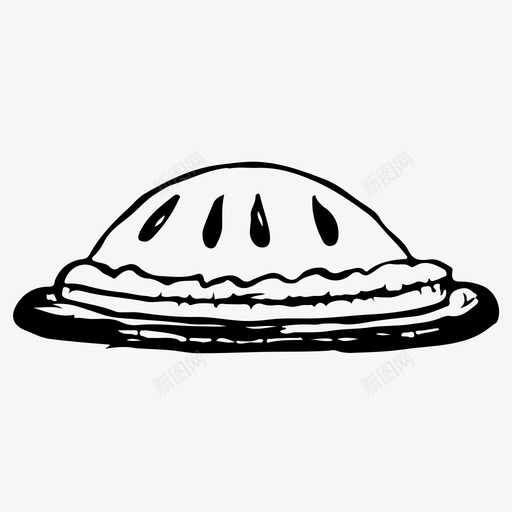 派蛋糕食物图标svg_新图网 https://ixintu.com 手绘 派 素描 素描图标 蛋糕 食物