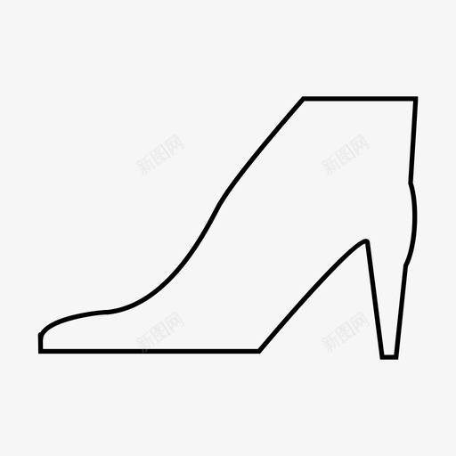 高跟鞋女式时装女鞋图标svg_新图网 https://ixintu.com 女式时装 女鞋 高跟鞋