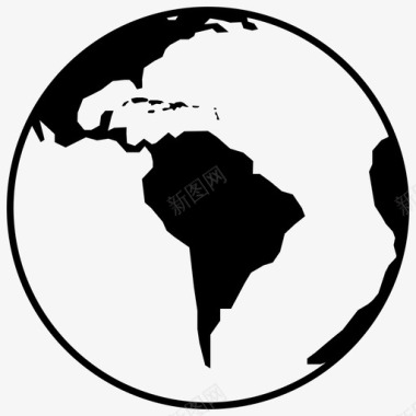 地球地图南美洲图标图标