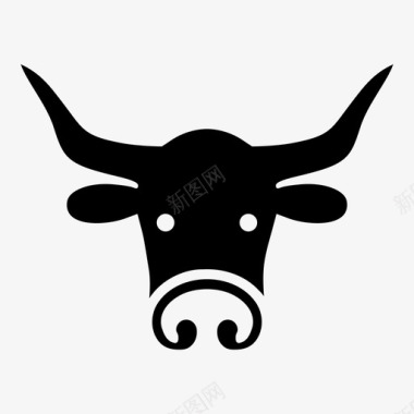 牛头牛牲畜图标图标