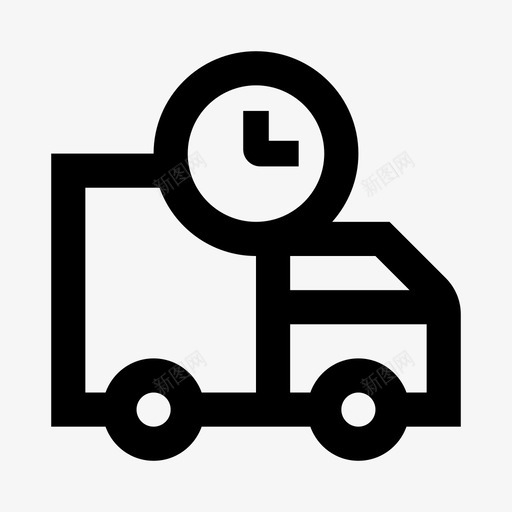 交货汽车时间表图标svg_新图网 https://ixintu.com 交货 卡车 时间表 汽车 电子商务 线路 车辆