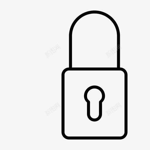 锁孔钥匙图标svg_新图网 https://ixintu.com 孔 安全 挂锁 钥匙 锁
