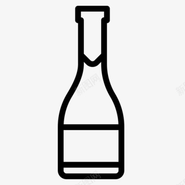 酒瓶香槟饮料图标图标
