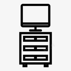 公用场所办公桌电脑橱柜图标高清图片