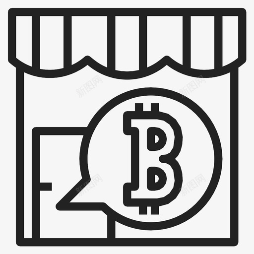 比特币商店加密货币支付图标svg_新图网 https://ixintu.com 加密货币 支付 比特币商店