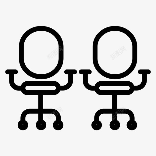 椅子工作办公椅图标svg_新图网 https://ixintu.com 办公椅 办公用品 工作 招聘 椅子 空缺