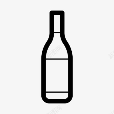 酒瓶酒杜松子酒图标图标