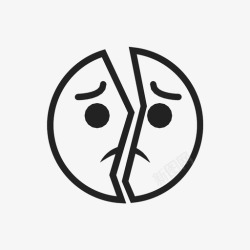 脸书爱心表情变成碎片毁灭表情符号图标高清图片