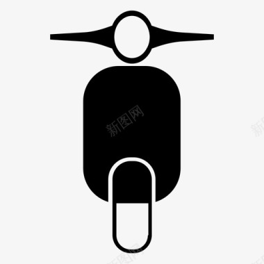 摩托车滑板车交通工具图标图标