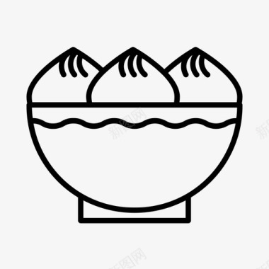 包亚洲菜饺子图标图标