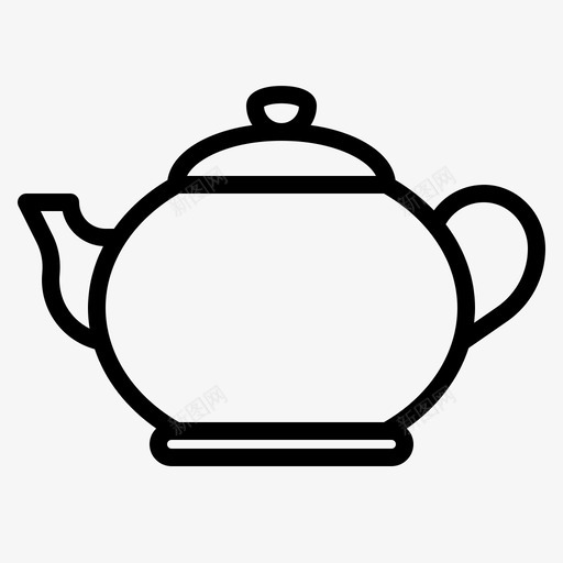 茶壶杯子饮料图标svg_新图网 https://ixintu.com 杯子 热的 茶壶 饮料