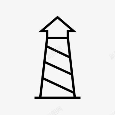 灯塔建筑信号图标图标