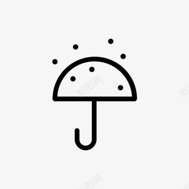 伞寒冷季节图标图标