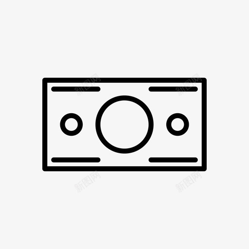 纸币钞票货币图标svg_新图网 https://ixintu.com 纸币 货币 金融 钞票