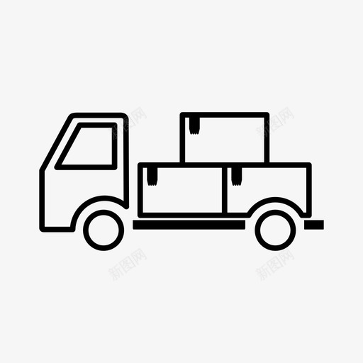 送货箱送货卡车包装图标svg_新图网 https://ixintu.com 包装 运输 送货卡车 送货箱