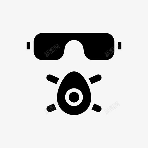 防毒面具结构眼镜图标svg_新图网 https://ixintu.com 安全 眼镜 结构 防毒面具