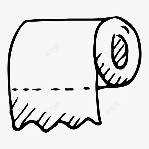 卫生纸纸巾让我们清理涂鸦图标svg_新图网 https://ixintu.com 卫生纸 纸巾 让我们清理涂鸦