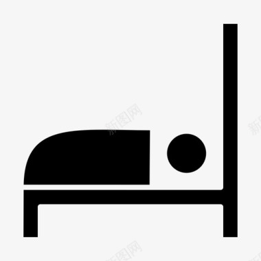 床旅馆睡觉图标图标
