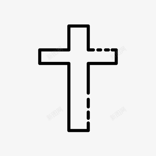 十字架基督教圣十字架图标svg_新图网 https://ixintu.com 十字架 圣十字架 基督教 耶稣 耶稣十字架