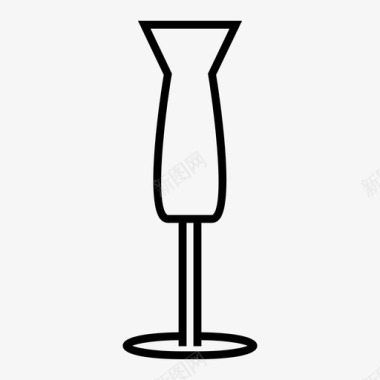 玻璃杯香槟长笛饮料图标图标