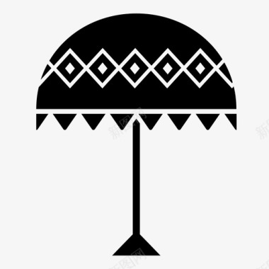 沙滩伞阳伞休闲图标图标