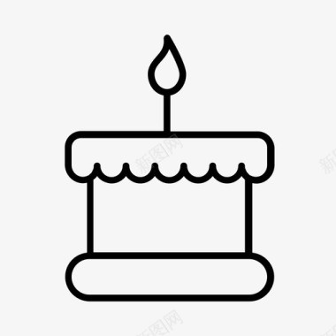 生日蛋糕蜡烛糖果图标图标