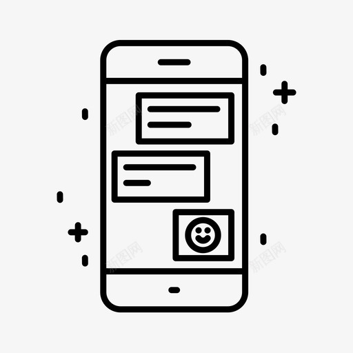 移动聊天应用程序messenger智能手机图标svg_新图网 https://ixintu.com messenger 智能手机 移动智能手机应用程序 移动聊天应用程序