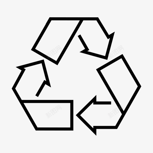 回收生态回收箭头图标svg_新图网 https://ixintu.com 回收 回收站 回收箭头 环境 生态 能源