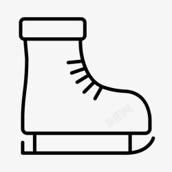 熘冰球溜冰鞋花样滑冰冰球图标高清图片