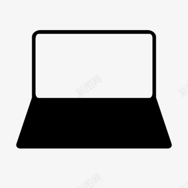 笔记本电脑电脑开放式图标图标