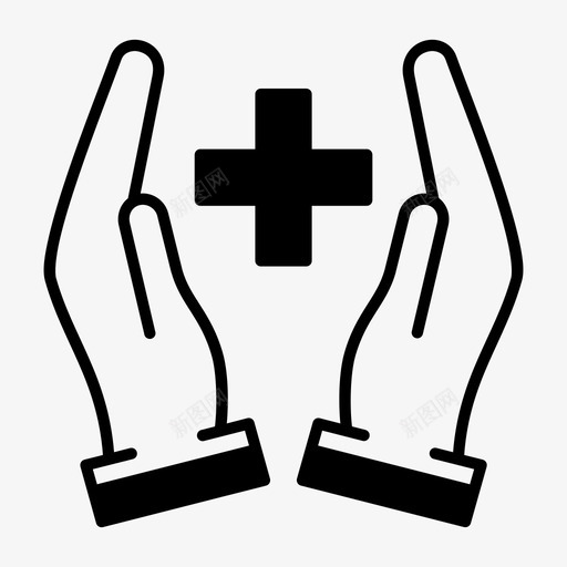 保健手医疗图标svg_新图网 https://ixintu.com 保健 医疗 手