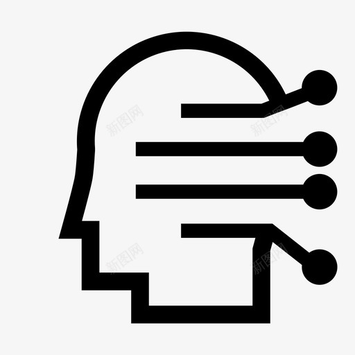 创造性的头脑人技术图标svg_新图网 https://ixintu.com 人 创造性的头脑 思维 技术