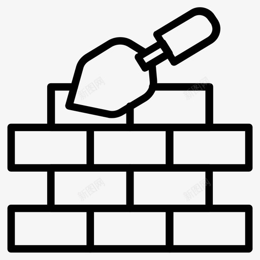 砌砖砖纹理砖墙图标svg_新图网 https://ixintu.com 工业和建筑线图标集 砌体 砌砖 砖墙 砖工 砖纹理
