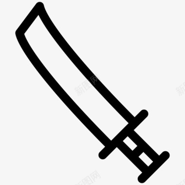 剑刀武器轮廓图标图标