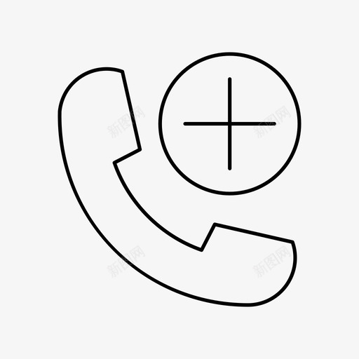 加电话打电话通讯图标svg_新图网 https://ixintu.com 加电话 打电话 通讯