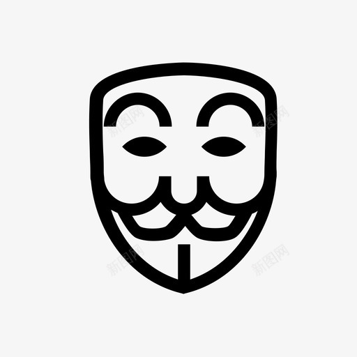 匿名面具表情符号黑客图标svg_新图网 https://ixintu.com 互联网 匿名面具 表情符号 黑客