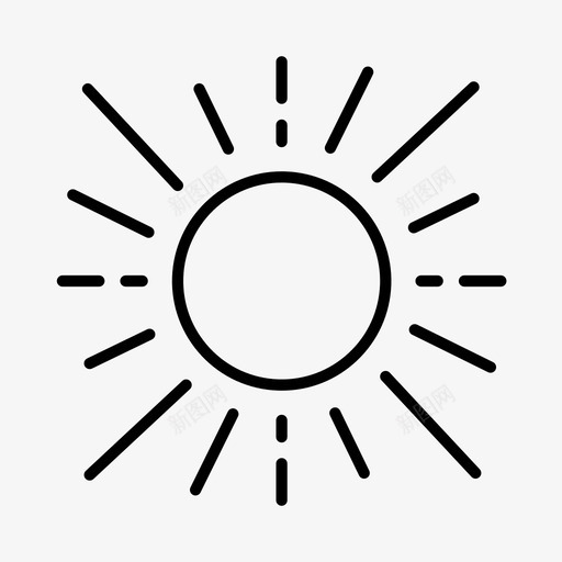 太阳预报气象图标svg_新图网 https://ixintu.com 天气 太阳 晴天 气象 阳光 预报