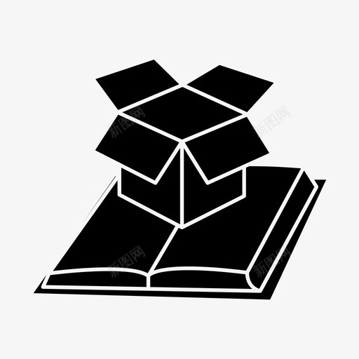 盒子立方体包裹图标svg_新图网 https://ixintu.com 包裹 学校 正方形 盒子 立方体