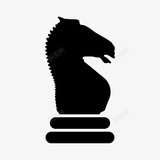 象棋骑士国际象棋骑士游戏图标svg_新图网 https://ixintu.com 国际象棋骑士 棋盘游戏 游戏 策略 象棋骑士 马