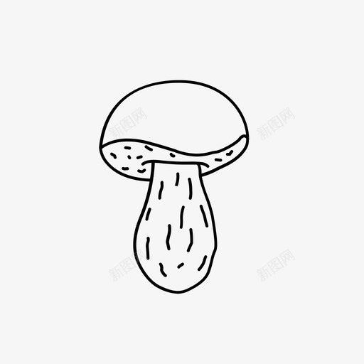 蘑菇香菇减肥图标svg_新图网 https://ixintu.com 健康 减肥 素食 蔬菜 蘑菇 香菇