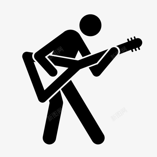 吉他手音乐音乐家图标svg_新图网 https://ixintu.com 吉他手 弹吉他的人 摇滚乐 音乐 音乐家 音乐播放器
